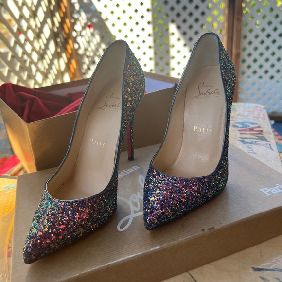Louboutin glitter holographic heels - Picture 4 of 6
